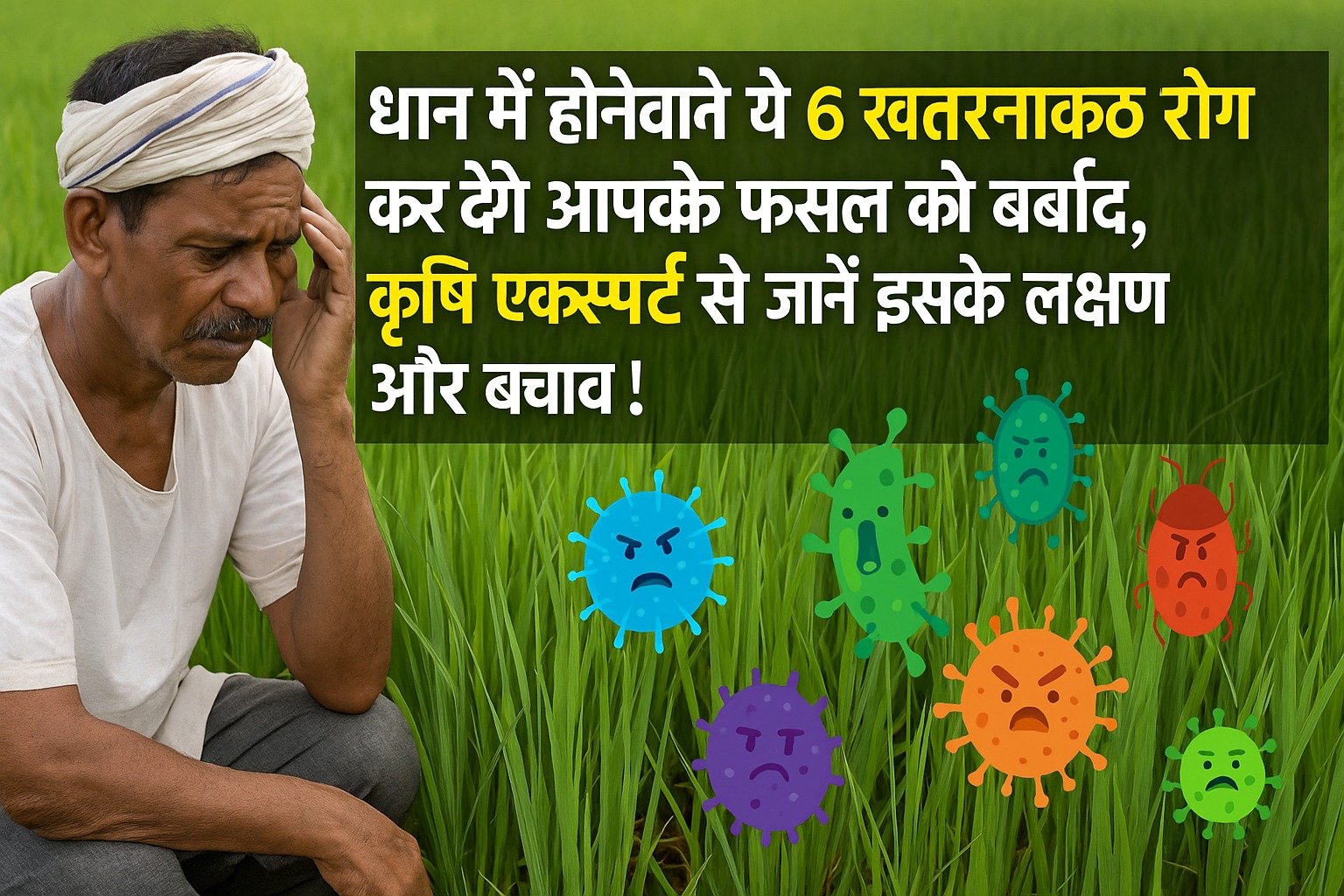 धान में होनेवाले ये 6 खतरनाक रोग कर देंगे आपके फसल को बर्बाद, कृषि एक्सपर्ट से जानें इसके लक्षण और बचाव !
