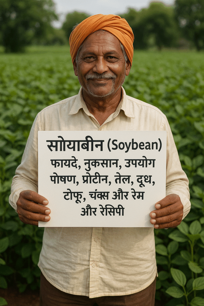2025: सोयाबीन (Soybean): फायदे, नुकसान, उपयोग, पोषण, प्रोटीन, तेल, दूध, टोफू, चंक्स और रेसिपी