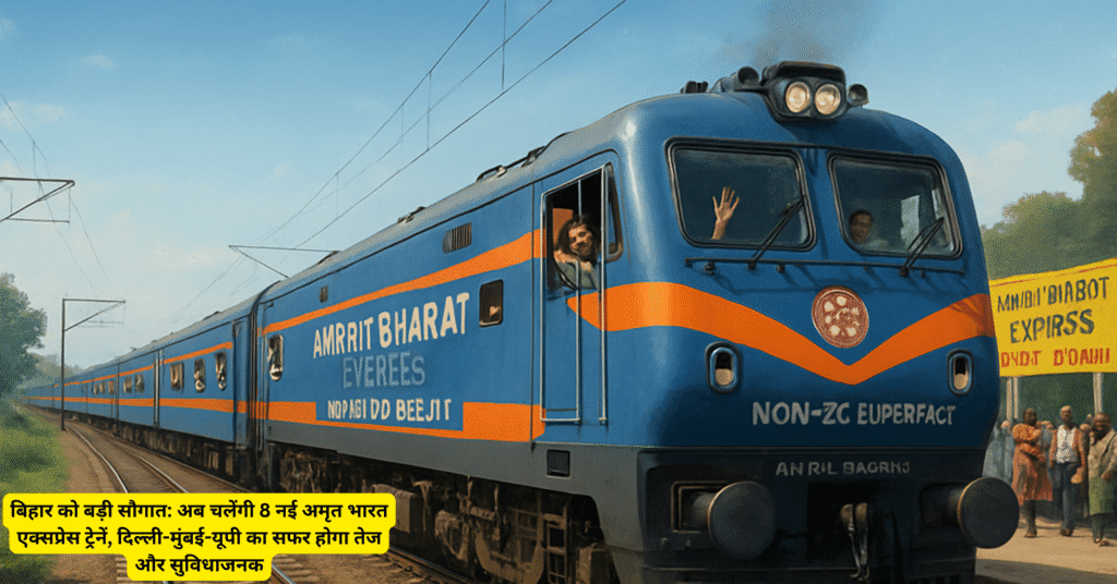 Amrit Bharat Express Bihar routes, Bihar to Delhi train, Amrit Bharat Express features, Patna to Delhi Amrit Bharat Express, Saharsa to Mumbai train, Darbhanga to Lucknow train, affordable train Bihar, Amrit Bharat Yojana train, non-AC superfast train Bihar, Bihar to Mumbai train, Bihar railway new trains,