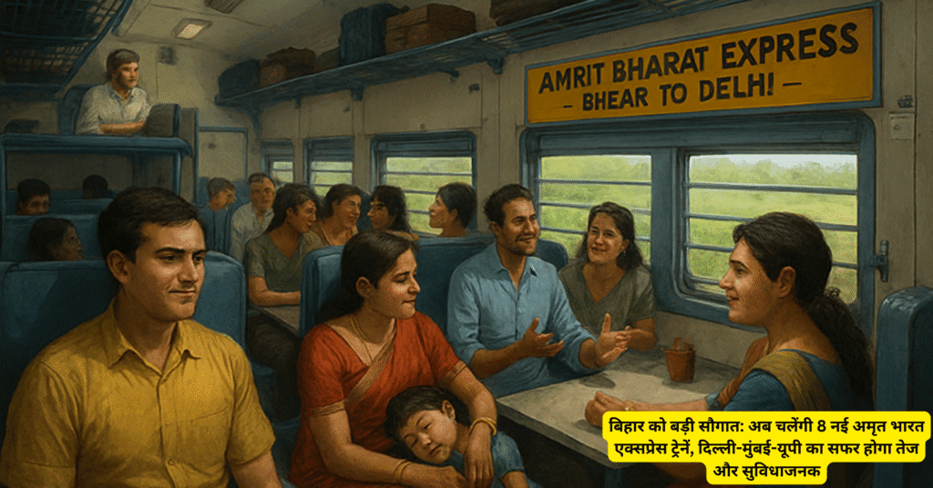 Amrit Bharat Express Bihar routes, Bihar to Delhi train, Amrit Bharat Express features, Patna to Delhi Amrit Bharat Express, Saharsa to Mumbai train, Darbhanga to Lucknow train, affordable train Bihar, Amrit Bharat Yojana train, non-AC superfast train Bihar, Bihar to Mumbai train, Bihar railway new trains,