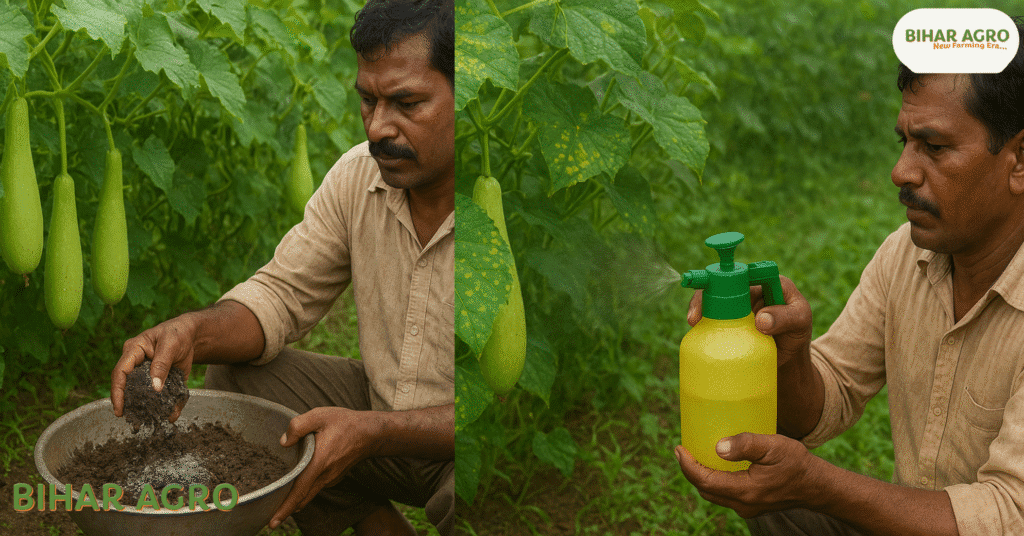 Lauki ki kheti, लौकी की खेती, बरसात में लौकी की देखभाल, लौकी में कीड़े का इलाज, लौकी का विकास बढ़ाने का तरीका, लौकी के पौधे का घरेलू उपचार, लौकी बेल पर फूल-फल बढ़ाने का उपाय,
