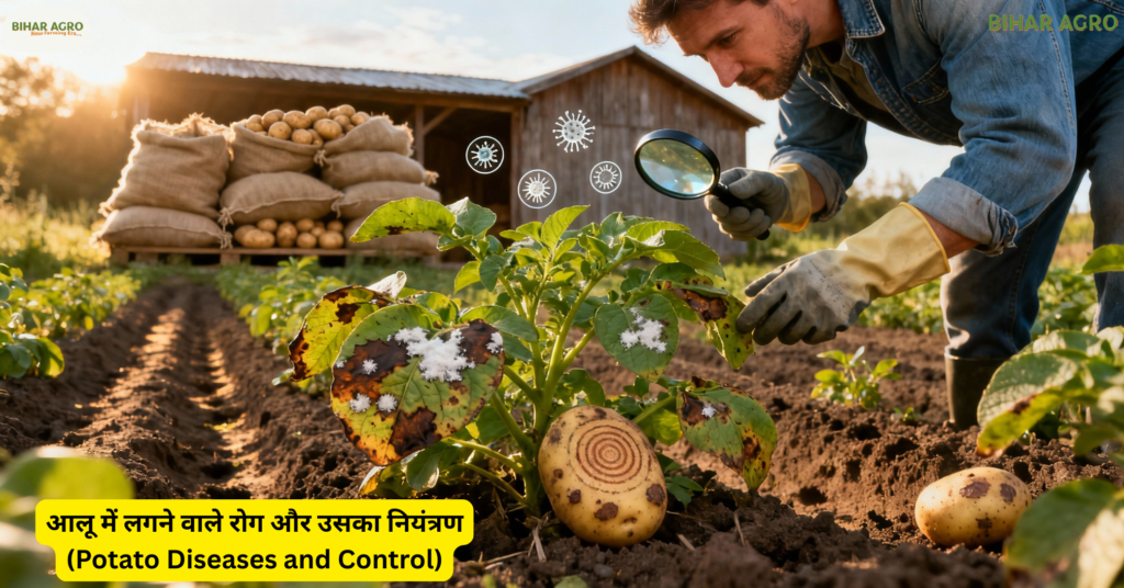 आलू में लगने वाले रोग और उसका नियंत्रण, Potato Diseases and Control, आलू की खेती में रोग, आलू रोग नियंत्रण, Potato Farming Diseases, आलू रोग के लक्षण, आलू रोग के उपाय