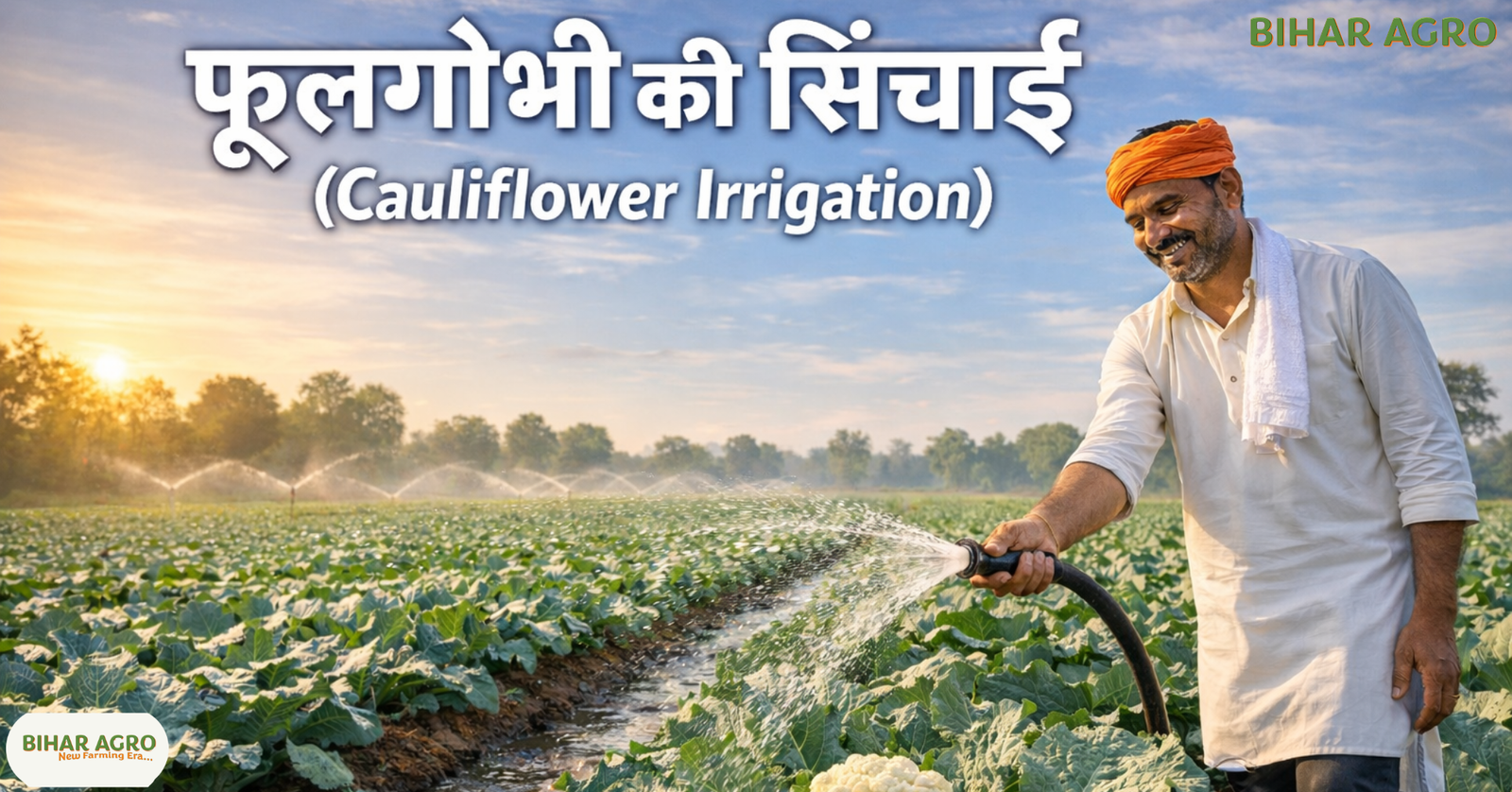 फूलगोभी की सिंचाई, Cauliflower Irrigation, फूलगोभी की खेती, सब्जी की सिंचाई, ड्रिप इरिगेशन, आधुनिक खेती, किसान और खेती, Cauliflower Farming in India, Water Management in Vegetables, Phoolgobhi ki kheti,