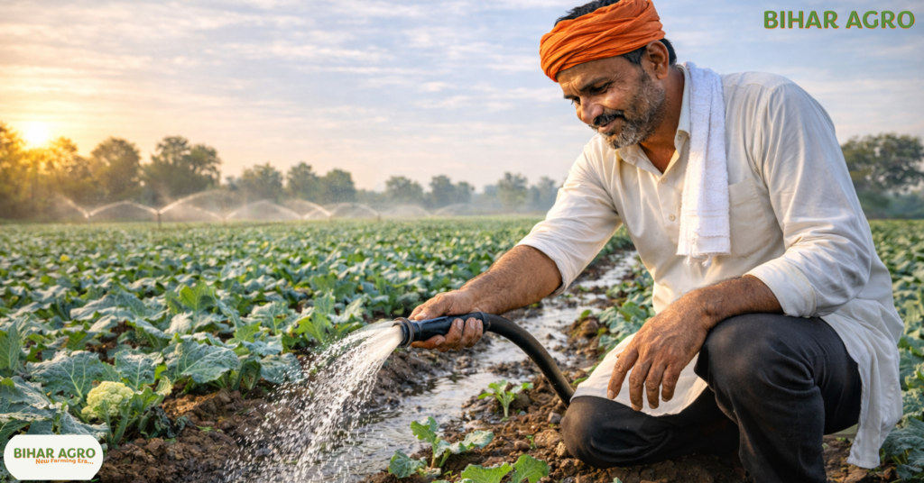 फूलगोभी की सिंचाई, Cauliflower Irrigation, फूलगोभी की खेती, सब्जी की सिंचाई, ड्रिप इरिगेशन, आधुनिक खेती, किसान और खेती, Cauliflower Farming in India, Water Management in Vegetables, Phoolgobhi ki kheti,