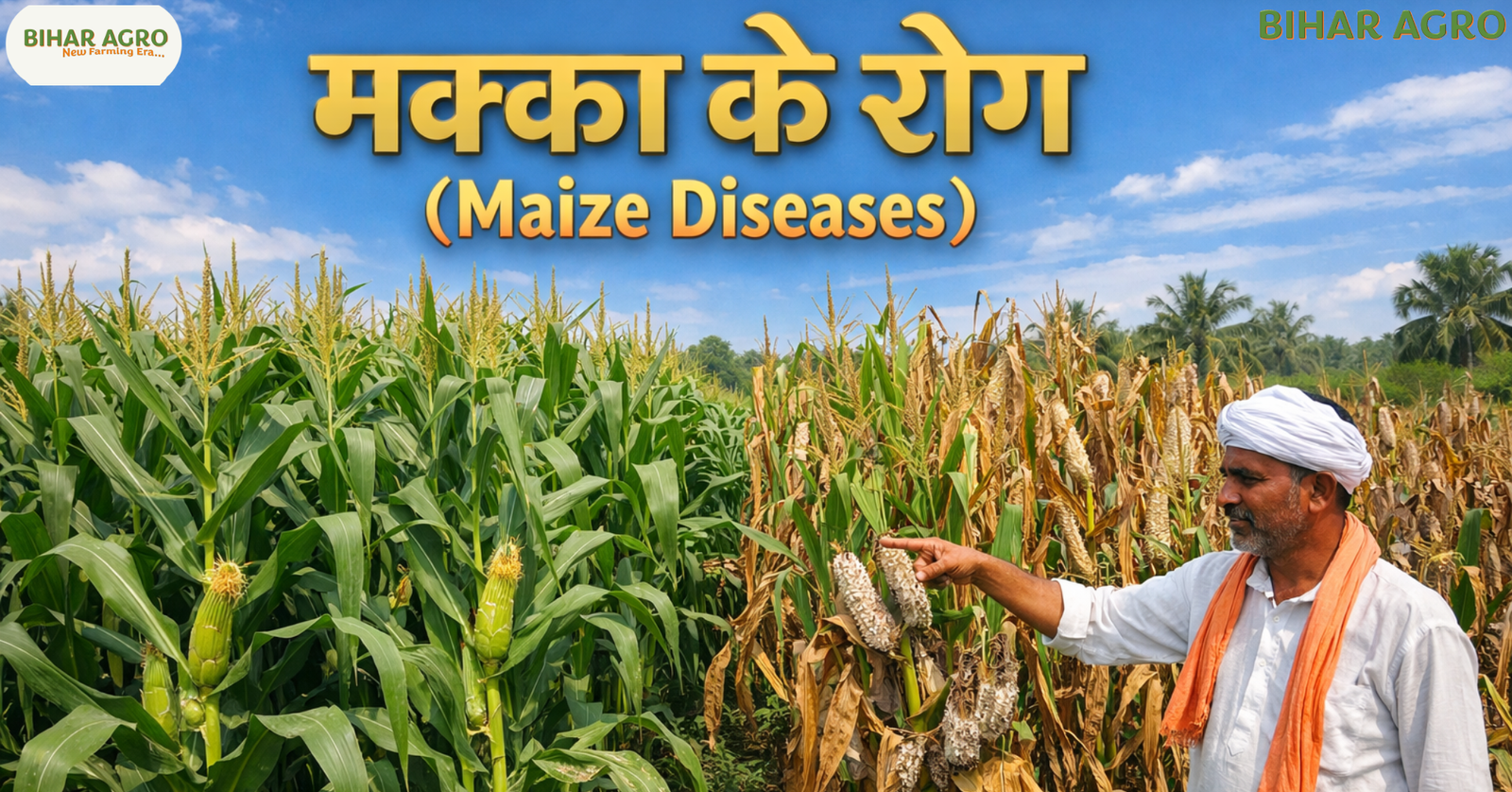 मक्का के रोग, Maize Diseases, maize leaf blight, maize stem rot, bhutta sadan rog, Maize Farming, Maize Disease Control, Kharif Crops, Indian Agriculture,