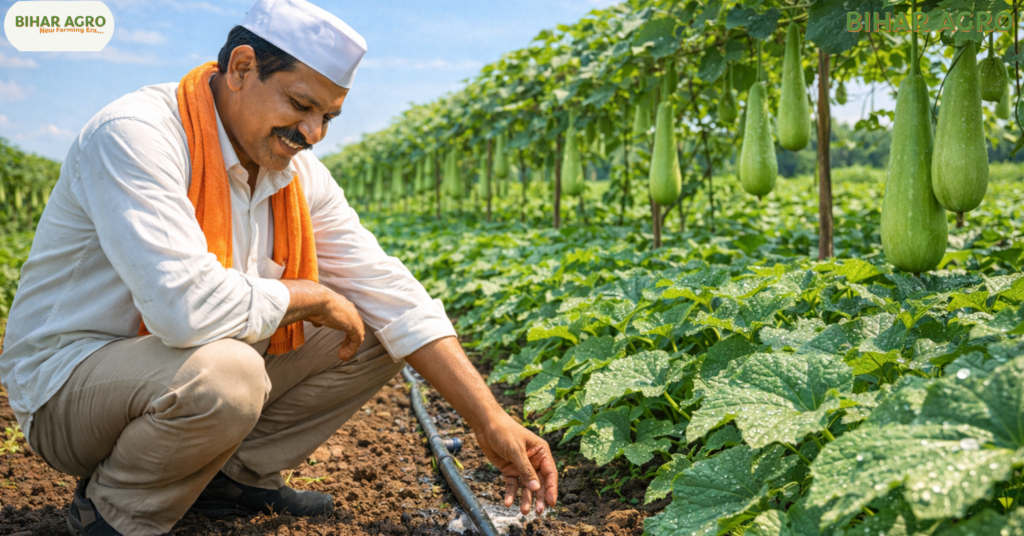 लौकी की सिंचाई, Bottle Gourd Irrigation, लौकी खेती पानी, लौकी ड्रिप सिंचाई,