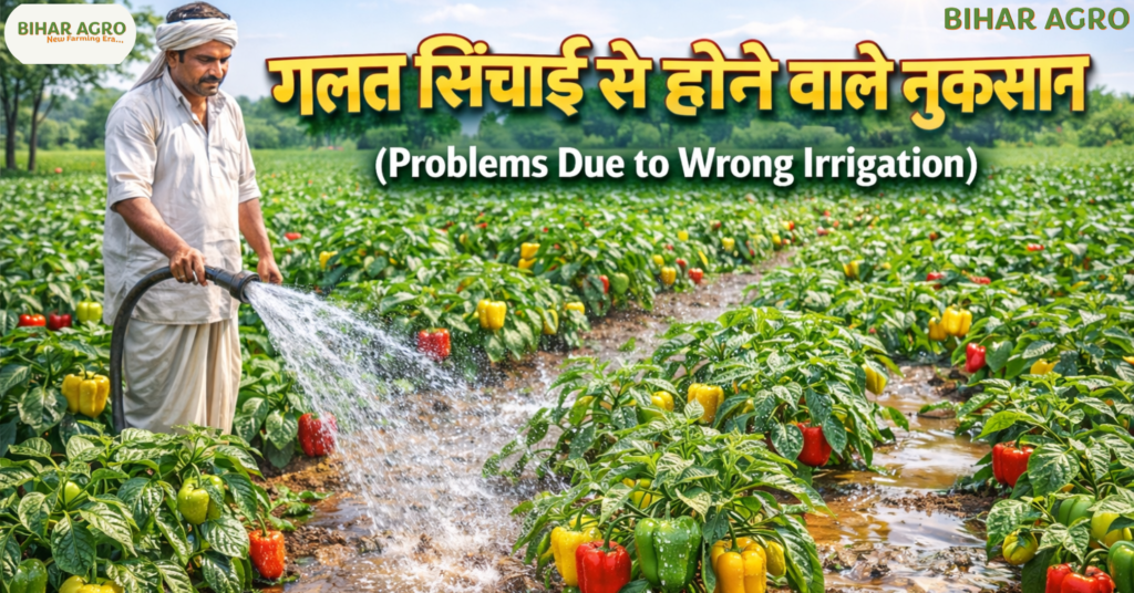 शिमला मिर्च की सिंचाई, Capsicum Irrigation, शिमला मिर्च सिंचाई तरीका, Capsicum Drip Irrigation,