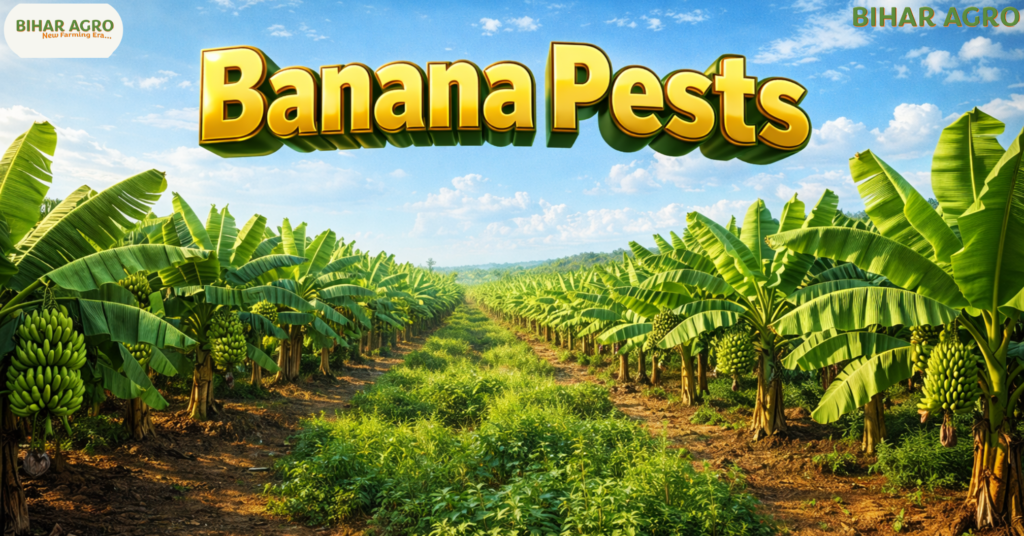 केले के कीट, Banana Pests, केला कीट नियंत्रण, banana pest management, banana stem borer, banana aphids,