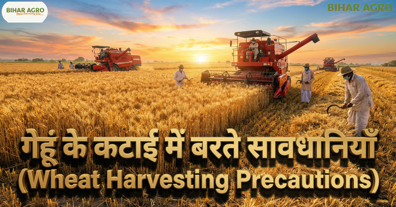 गेहूं के कटाई में बरते सावधानियाँ, Wheat Harvesting Precautions, गेहूं कटाई सलाह,