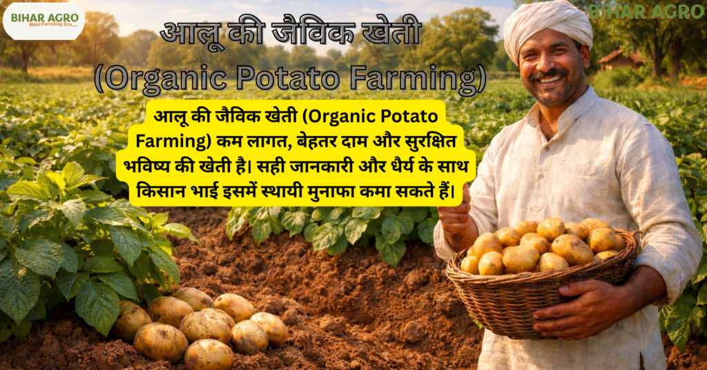 आलू की जैविक खेती, Organic Potato Farming, जैविक खाद, आलू की उन्नत किस्में, जैविक कीटनाशक, Potato Cultivation, Organic Farming India, कम लागत खेती,