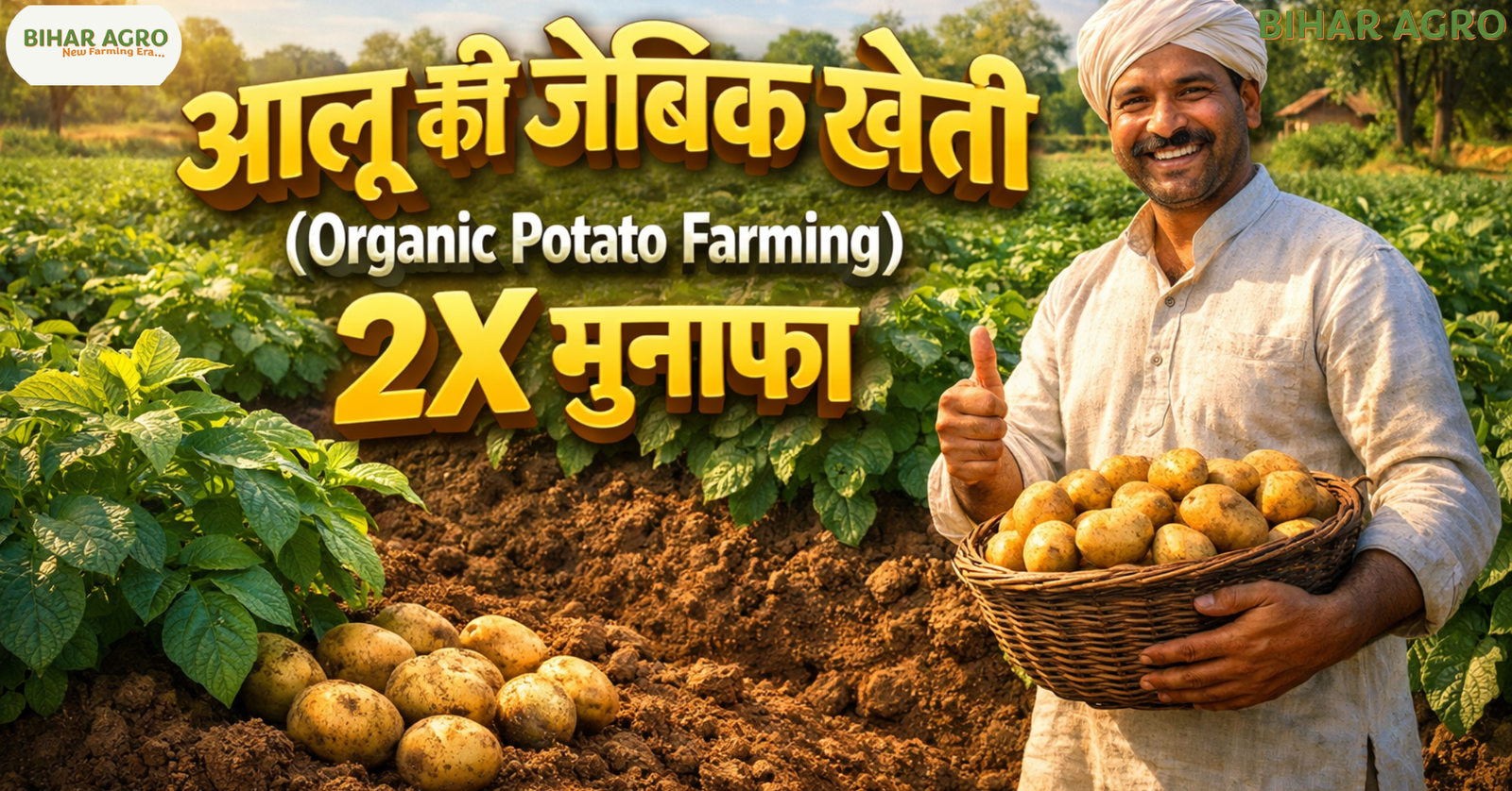 आलू की जैविक खेती, Organic Potato Farming, जैविक खाद, आलू की उन्नत किस्में, जैविक कीटनाशक, Potato Cultivation, Organic Farming India, कम लागत खेती,