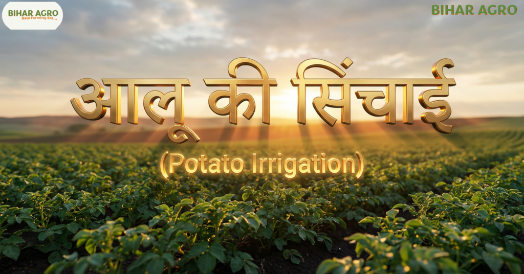 आलू की सिंचाई (Potato Irrigation), आलू की खेती, सिंचाई का समय, ड्रिप सिंचाई, आधुनिक खेती, आलू की पैदावार, कंद विकास, खेती के तरीके, Potato Farming Tips, Irrigation Schedule,