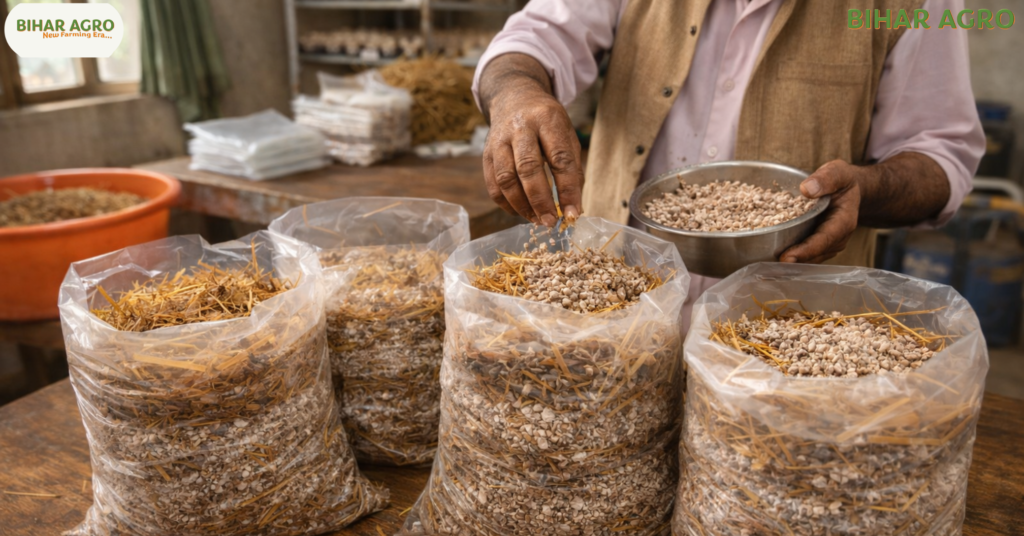 घर पर मशरूम कैसे उगाएं, मशरूम की खेती कैसे करें, how to grow mushroom at home in hindi, mushroom farming at home, mushroom cultivation cost, button mushroom farming, bihar agro mushroom, low cost business ideas,