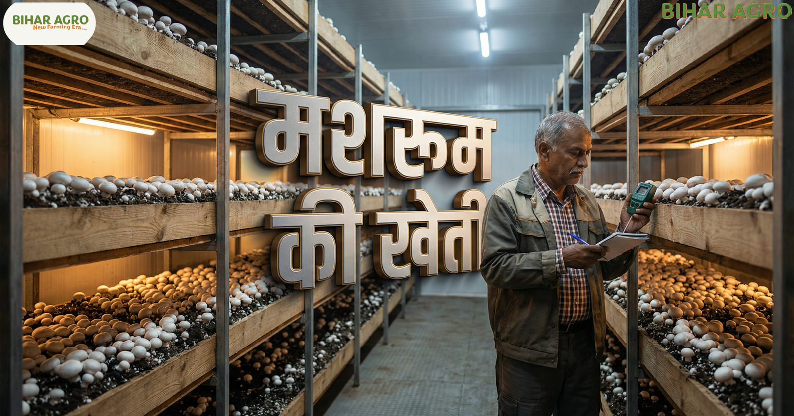 मशरूम की खेती, mushroom farming, oyster mushroom, button mushroom, mushroom profit, indoor farming,