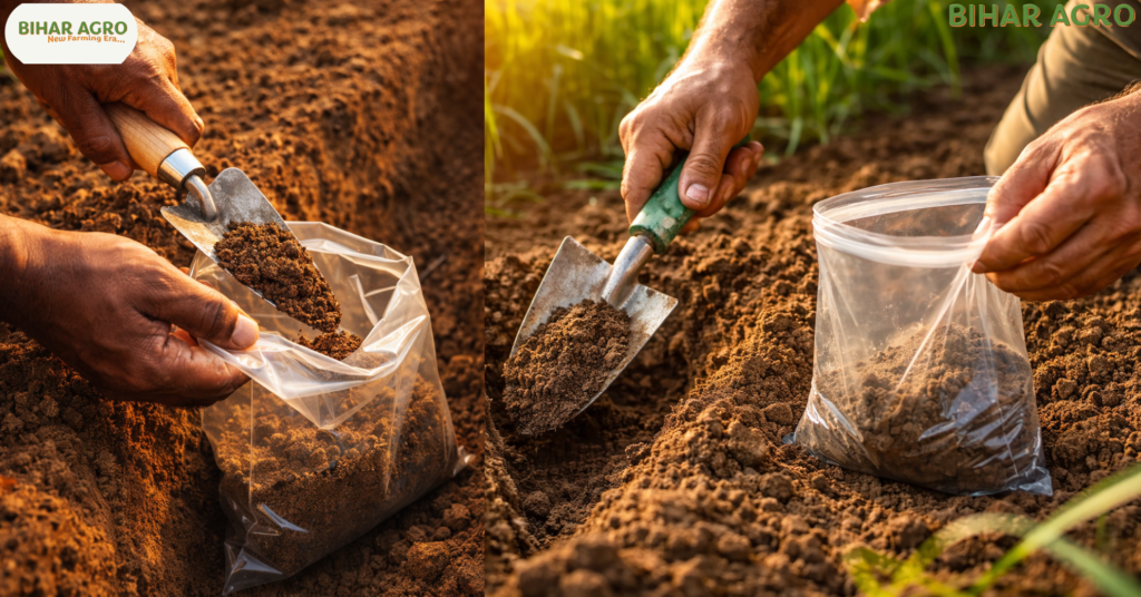 धान की खेती से पहले मिट्टी की करें जाँच, soil testing for paddy, paddy farming tips, soil health card, धान खेती टिप्स, मिट्टी जांच विधि, fertilizer management, agriculture tips India, rice farming India, Soil Testing Before Paddy Farming, धान की खेती से पहले मिट्टी की करें जाँच?, Soil testing for paddy, धान की खेती के तरीके, मिट्टी परीक्षण, कृषि सलाह, Bihar Agro, soil health card, paddy cultivation in India,