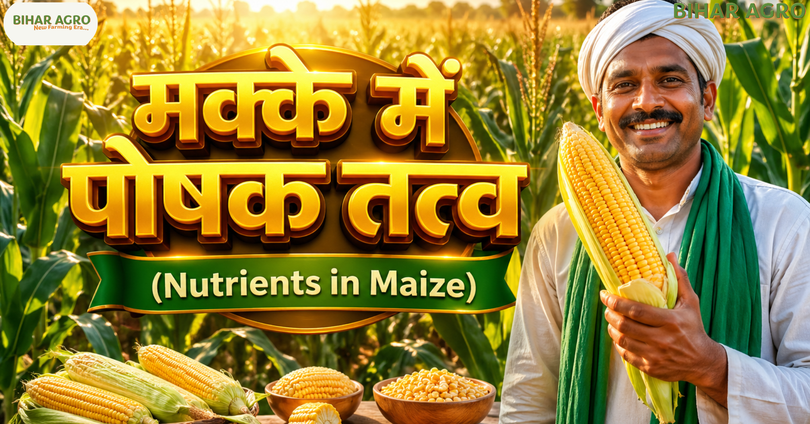 Nutrients in Maize, मक्के में पोषक तत्व, मक्के के फायदे, मक्के की खेती, Maize farming in Hindi, Agriculture Technology, मक्के में विटामिन्स, Bihar Agro, किसान भाइयों, Health benefits of corn, मक्का खाने के फायदे,