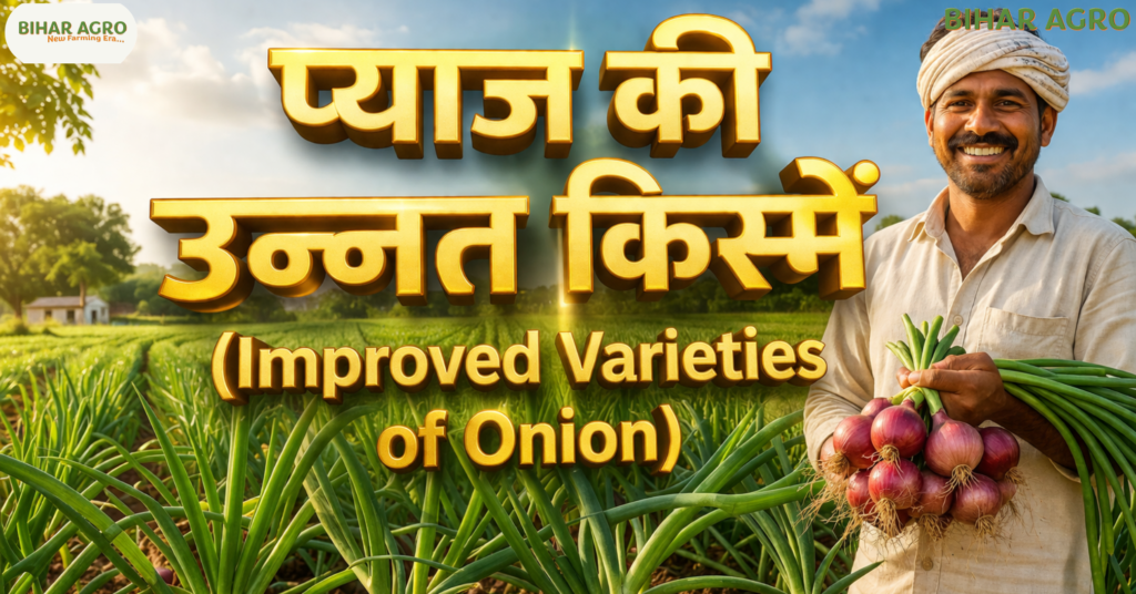 प्याज की उन्नत किस्में, Improved Varieties of Onion, onion farming India, high yield onion varieties, onion seeds India, Onion farming profit per acre, high yield onion varieties, commercial onion cultivation, onion seed price India, Agriculture business ideas India, खरीफ प्याज, रबी प्याज, खेती की तकनीक, Bihar Agro, Onion farming guide,