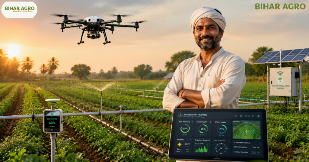 AI Farming, Precision Farming, Smart Agriculture, AI in Agriculture, Drone Farming, Digital Farming, Modern Farming, Bihar Agro, Precision Agriculture India, Smart Irrigation, AI farming, precision agriculture, स्मार्ट खेती, ड्रोन खेती, AI and Precision Farming, कृषि में AI, सटीक खेती तकनीक, modern farming technology, smart agriculture India, AI and Precision Farming, AI और सटीक खेती,
