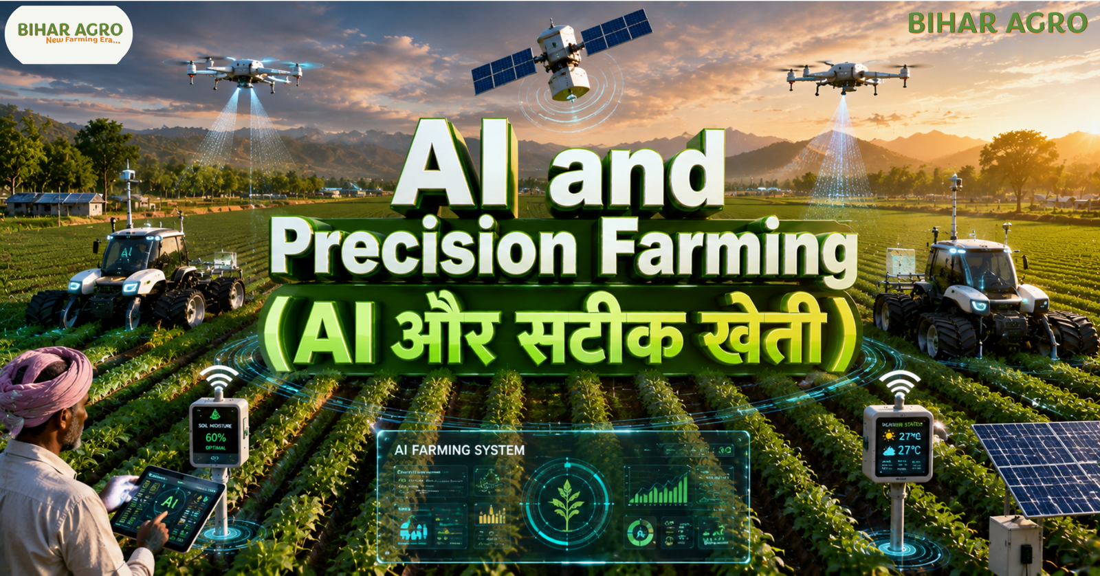 AI Farming, Precision Farming, Smart Agriculture, AI in Agriculture, Drone Farming, Digital Farming, Modern Farming, Bihar Agro, Precision Agriculture India, Smart Irrigation, AI farming, precision agriculture, स्मार्ट खेती, ड्रोन खेती, AI and Precision Farming, कृषि में AI, सटीक खेती तकनीक, modern farming technology, smart agriculture India, AI and Precision Farming, AI और सटीक खेती,
