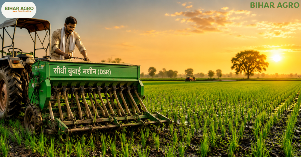 DSR rice farming, DSR, DSR धान खेती, Direct Seeded Rice Farming, धान की नई तकनीक, पानी बचाने वाली खेती, धान खेती 2026, बिहार धान खेती, धान की सीधी बुवाई, कम लागत धान खेती, आधुनिक खेती तकनीक,