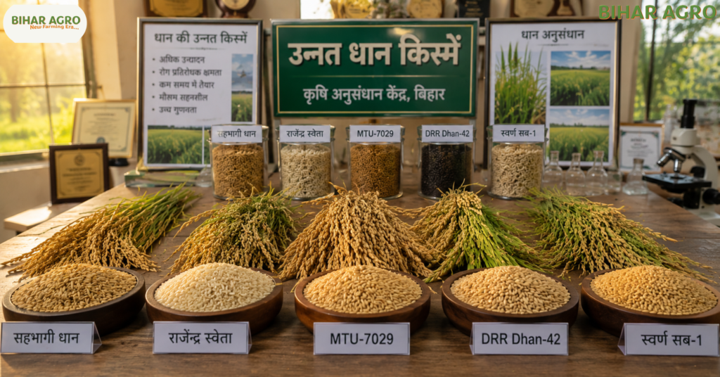 उन्नत धान, Improved Rice Varieties, उन्नत धान बीज, बिहार किसान, Rice Farming, Paddy Farming Bihar, HYV Rice, Agriculture Bihar, धान उत्पादन, कृषि तकनीक, बिहार एग्रीकल्चर, बिहार में उन्नत धान की खेती क्यों जरूरी है, उन्नत धान की खेती, बिहार धान खेती, धान की नई किस्में, हाई यील्ड धान, बिहार कृषि, धान उत्पादन,