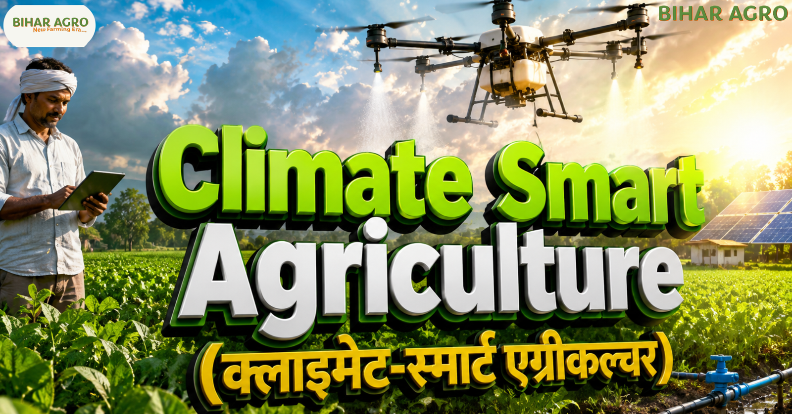 क्लाइमेट-स्मार्ट एग्रीकल्चर, Climate Smart Agriculture, CSA Farming, जलवायु-स्मार्ट कृषि, स्मार्ट खेती, आधुनिक कृषि तकनीक, Climate Smart Farming India, Climate Smart Agriculture Hindi, CSA, Smart Farming Techniques, DSR Technique, Zero Tillage in India, Agriculture Business Ideas, High Yield Farming, Bihar Agro, Agriculture,