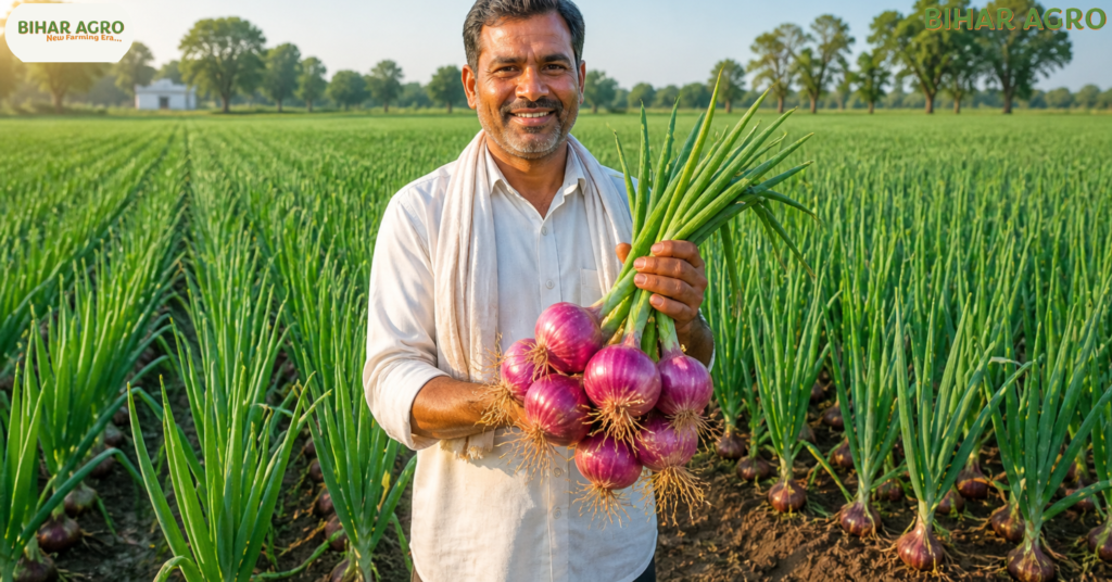 प्याज की उन्नत किस्में, Improved Varieties of Onion, onion farming India, high yield onion varieties, onion seeds India, Onion farming profit per acre, high yield onion varieties, commercial onion cultivation, onion seed price India, Agriculture business ideas India, खरीफ प्याज, रबी प्याज, खेती की तकनीक, Bihar Agro, Onion farming guide,