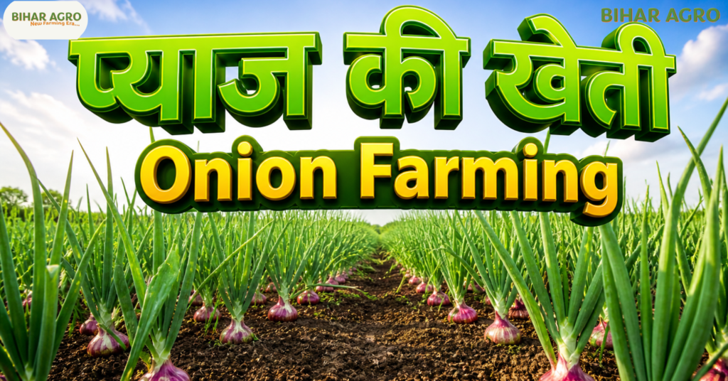 प्याज की खेती, Onion Farming, Pyaj ki kheti kaise kare, Profitable agriculture business, High yield onion varieties, Onion farming guide in Hindi, Farmidas Agro tips, Smart farming, Commercial crop cultivation, प्याज की खेती (Onion Farming) से ज्यादा उत्पादन और मुनाफा कैसे लें? जानें किस्म, खाद, सिंचाई, रोग नियंत्रण,