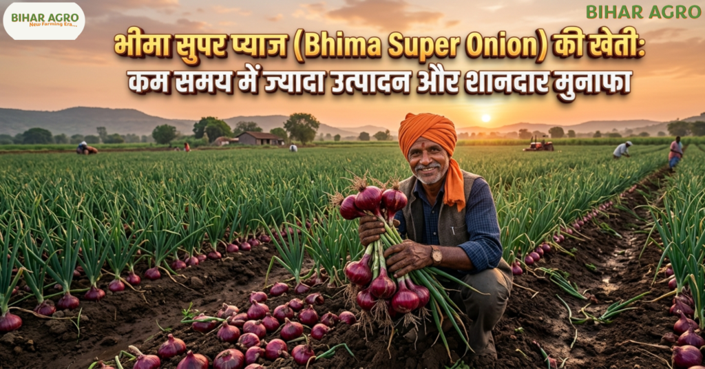 भीमा सुपर प्याज, Bhima Super Onion, प्याज की उन्नत किस्म, खरीफ प्याज खेती, लेट खरीफ प्याज, अधिक उत्पादन वाली प्याज, onion farming in hindi, लाल प्याज की खेती, प्याज की खेती कैसे करें, Bhima Super Onion Farming,