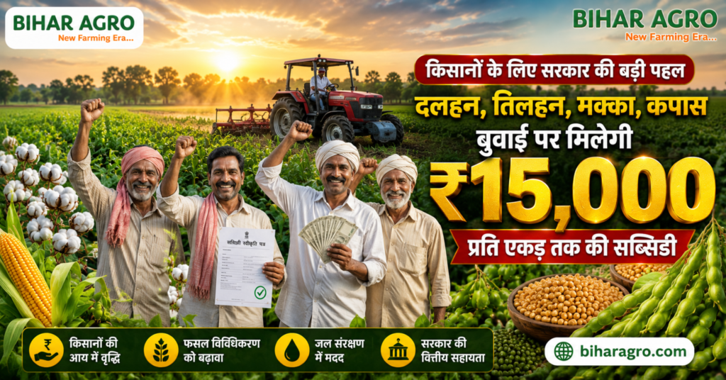 15000 प्रति एकड़ सहायता योजना, किसानों को 15000 रुपये प्रति एकड़, किसान सब्सिडी योजना, फसल विविधीकरण योजना, किसान सहायता योजना, कृषि अनुदान, किसान सरकारी योजना, किसान लाभ योजना, crop diversification subsidy, farmer subsidy scheme, 15000 Per Acre Subsidy, 15000 प्रति एकड़ सब्सिडी,
