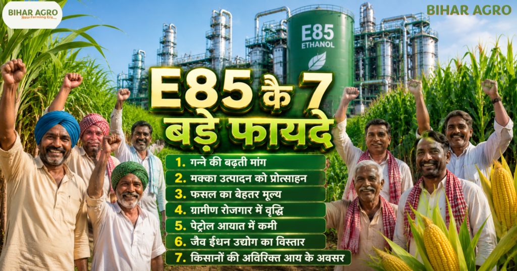 How much will farmers benefit from E85 fuel, What is E85 fuel, क्या है e85 ईंधन, Ethanol Fuel India, E85 Benefits for Farmers, Ethanol Blending, Biofuel India, Flex Fuel Vehicle, E85, Ethanol, Biofuel,