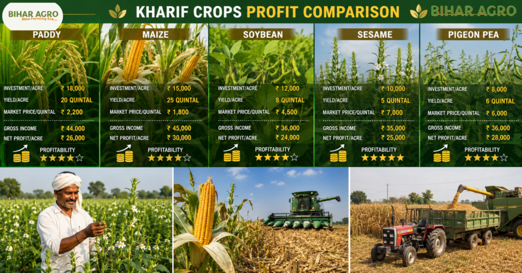 Kharif Sowing 2026, Kharif Crops 2026, Kharif Farming 2026, Profitable Crops 2026, Kharif Season Farming, Maize Farming 2026, Soybean Farming 2026, Sesame Farming 2026, Paddy Farming 2026, Farmer Profit Crops, Kharif Sowing 2026, खरीफ सीजन 2026, धान की खेती, मक्का की खेती, सोयाबीन खेती, तिल की खेती, अरहर खेती, मूंग खेती, किसान समाचार, कृषि समाचार, खेती से कमाई, profitable crops, agriculture news,