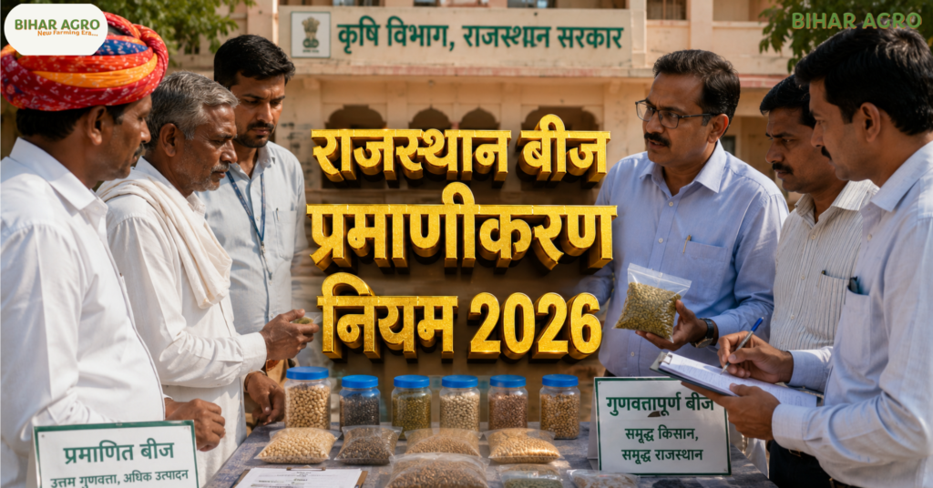 Rajasthan beej pramanikaran niyam 2026, राजस्थान बीज प्रमाणीकरण नियम 2026, बीज प्रमाणीकरण, प्रमाणित बीज, Grow Out Test, Seed Certification Rajasthan, बीज उत्पादक किसान, राजस्थान कृषि समाचार, Rajasthan Seed Certification Rules 2026,