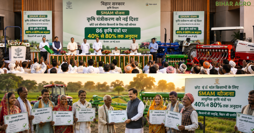 बिहार कृषि यंत्र सब्सिडी योजना 2026, Bihar Agricultural Machinery Subsidy Yojana 2026,Bihar Agricultural Machinery Subsidy, Bihar SMAM Yojana 2026, Bihar Agriculture Machinery Subsidy, कृषि यंत्र सब्सिडी बिहार, बिहार कृषि यंत्र अनुदान, SMAM योजना बिहार, Agricultural Machinery Subsidy, बिहार कृषि यंत्र योजना, कृषि यंत्रीकरण योजना बिहार, 80% कृषि यंत्र सब्सिडी,