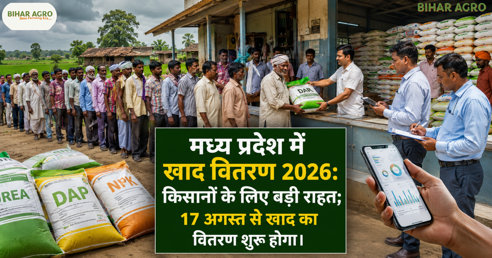MP Fertilizer Distribution 2026, मध्य प्रदेश खाद वितरण, MP Fertilizer News, मध्य प्रदेश उर्वरक स्टॉक, यूरिया स्टॉक MP, DAP NPK स्टॉक, SSP खाद, किसान खाद योजना, रबी फसल खाद, हर किसान हर घर हर खेत खाद अभियान,