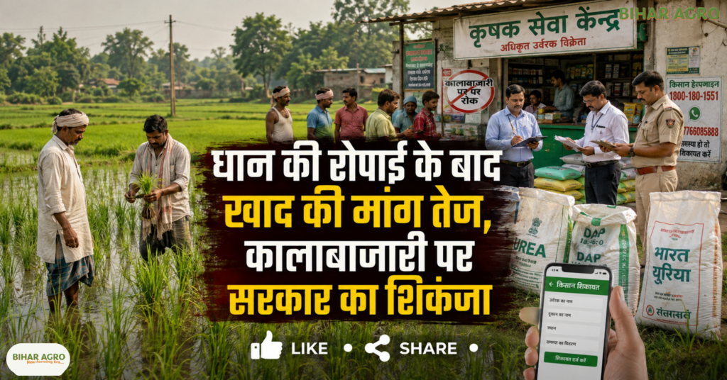 Paddy Transplanting Fertilizer Demand Black Marketing, Bihar Fertilizer News, Bihar Kisan Helpline, Fertilizer Black Marketing, Paddy Farming Bihar, Urea DAP News, Bihar Agriculture News, Fertilizer Price, Farmer Helpline Bihar,