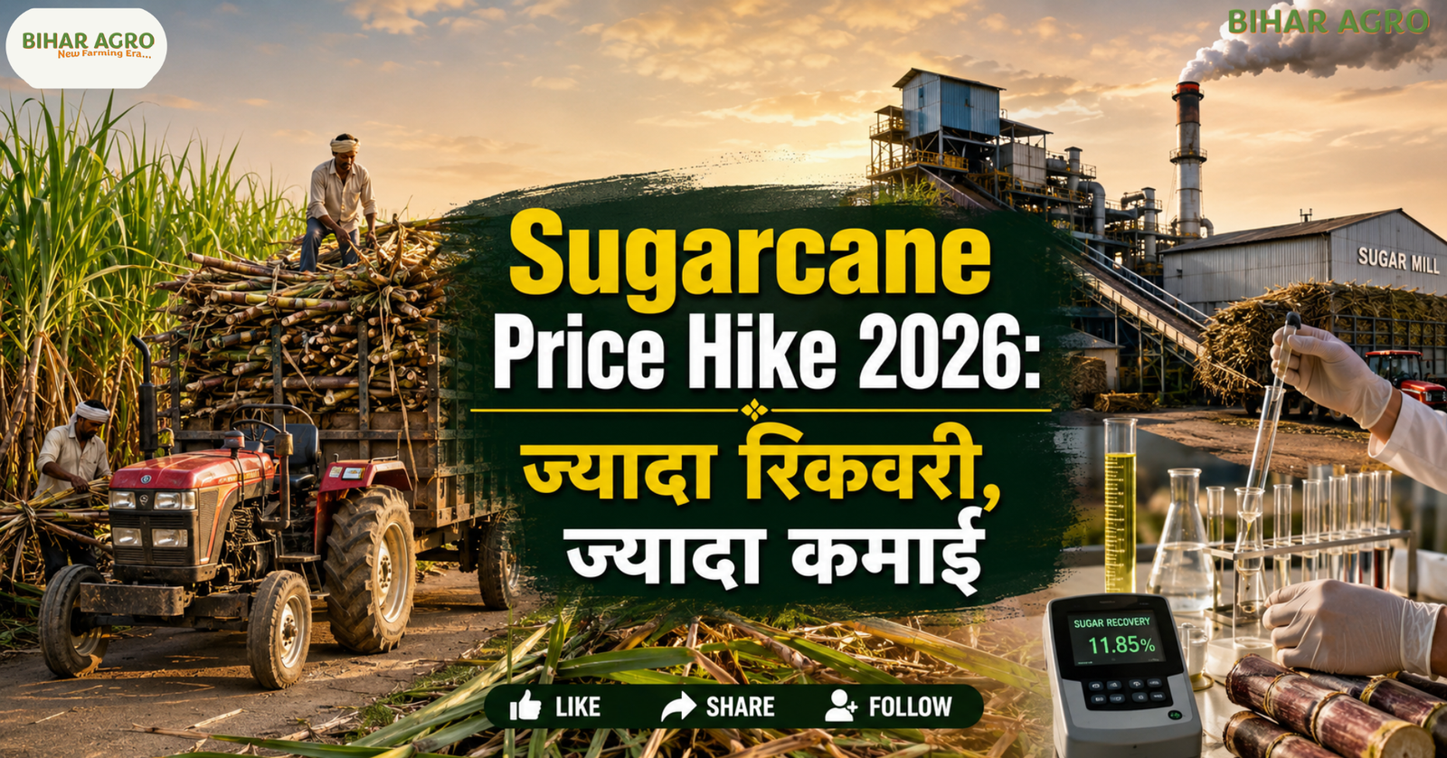 Sugarcane Price Hike 2026, Sugarcane FRP 2026-27, गन्ना भाव 2026, गन्ना किसानों की खबर, FRP 365 रुपये, Sugarcane Farmers, गन्ने का नया रेट, Sugar Season 2026-27,