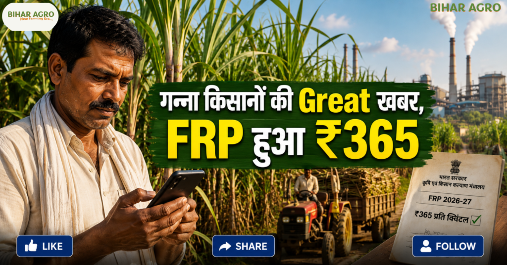 Sugarcane Price Hike 2026, Sugarcane FRP 2026-27, गन्ना भाव 2026, गन्ना किसानों की खबर, FRP 365 रुपये, Sugarcane Farmers, गन्ने का नया रेट, Sugar Season 2026-27,