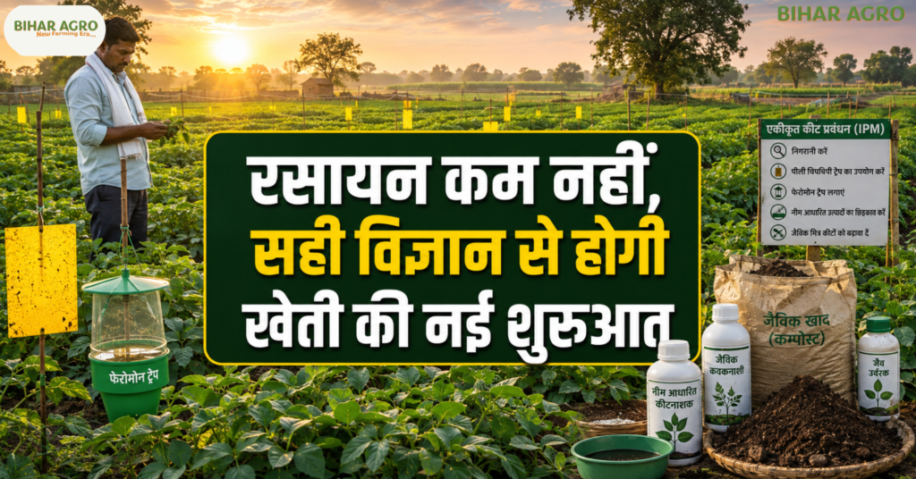 Indian farmers are adopting organic alternatives and biopesticides, जैविक खेती, जैव-कीटनाशक, बायोपेस्टिसाइड, नीम आधारित कीटनाशक, प्राकृतिक खेती, बायो फर्टिलाइजर, ट्राइकोडर्मा, ब्यूवेरिया बैसियाना, मेटाराइजियम, IPM, Organic Farming India, Sustainable Agriculture, Indian Farmers, जैविक कृषि,