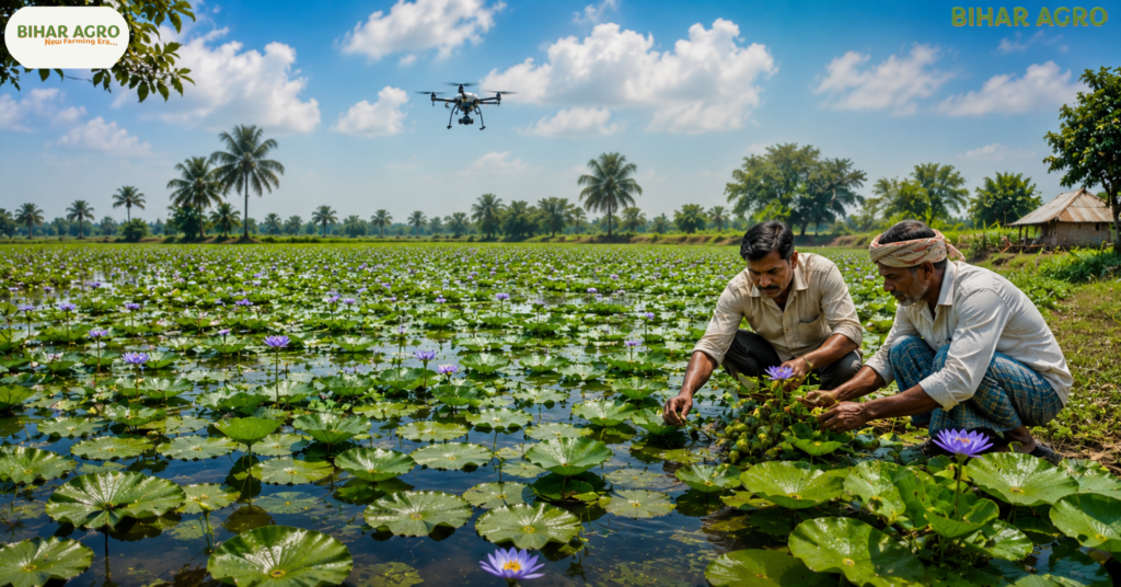 Makhana Farming 2026, मखाना की खेती 2026, मखाना खेती, मखाना की बुआई, मखाना रोपाई, मखाना उत्पादन, मखाना उन्नत किस्में, Makhana Cultivation Guide, Bihar Makhana Farming, Makhana Farming India,