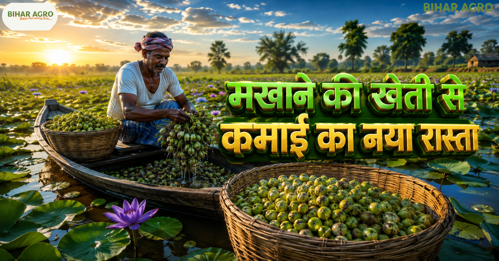 Makhana Farming 2026, मखाना की खेती 2026, मखाना खेती, मखाना की बुआई, मखाना रोपाई, मखाना उत्पादन, मखाना उन्नत किस्में, Makhana Cultivation Guide, Bihar Makhana Farming, Makhana Farming India,
