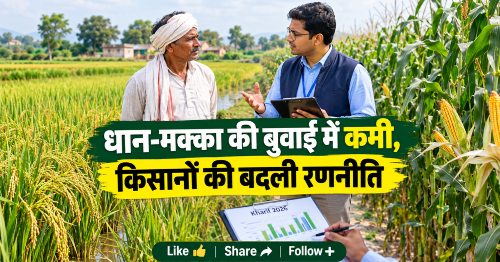 Kharif 2026 Sowing Update Paddy Maize Cotton, Kharif 2026, Kharif Sowing 2026, Paddy Area, Maize Area, Cotton Sowing, Pulses, Urd, Soybean, Sesame, Sunflower, Millets, Farmers News, Agriculture News, Kharif Crop Area, खरीफ 2026 बुवाई अपडेट धान मक्का कपास, खरीफ 2026, खरीफ बुवाई 2026, धान क्षेत्र, मक्का क्षेत्र, कपास बुवाई, दालें, उर्द, सोयाबीन, तिल, सूरजमुखी, बाजरा, किसान समाचार, कृषि समाचार, खरीफ फसल क्षेत्र,