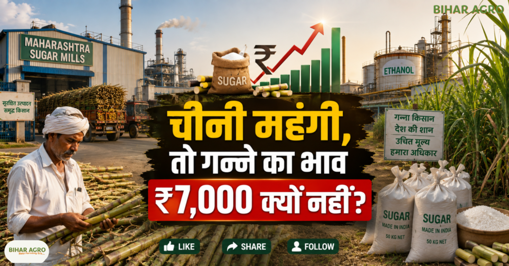 Sugarcane Price Hike Protect Plan October 2026, Maharashtra Sugarcane Price, Sugarcane Farmers Protest, ₹7000 Sugarcane Price, Maharashtra Sugar Mill, Sugarcane FRP 2026-27, महाराष्ट्र गन्ना किसान, गन्ने का भाव, ₹7000 गन्ना भाव, Sugarcane Price Hike, महाराष्ट्र शुगर मिल, सदाभाऊ खोत, गन्ना आंदोलन, जंतर मंतर किसान आंदोलन,