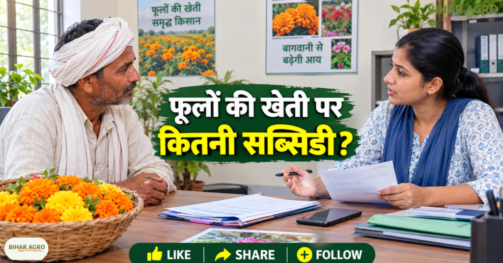 Flower Farming, फूलों की खेती, फूलों की खेती पर सब्सिडी, गेंदा फूल की खेती, गुलाब की खेती, रजनीगंधा की खेती, जरबेरा की खेती, Flower Farming Subsidy, सरकारी बागवानी योजना, गेंदा की खेती, गुलाब की खेती, रजनीगंधा, जरबेरा, किसान सब्सिडी, राष्ट्रीय बागवानी मिशन, MIDH Scheme, उद्यान विभाग, Bihar Agro,