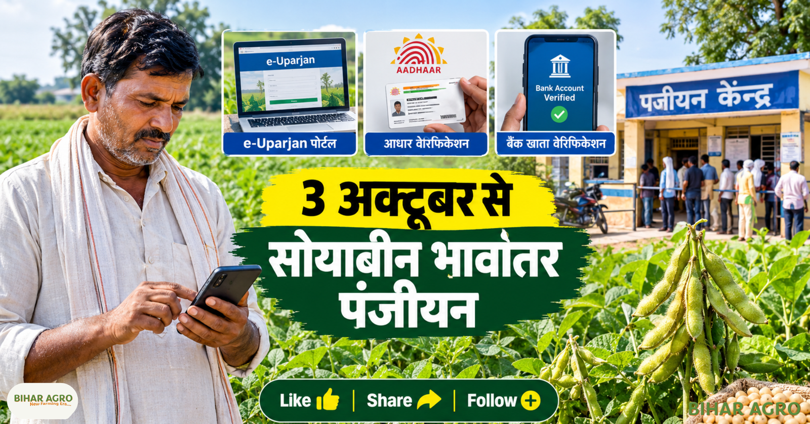 MP Soybean Registration 2026, MP Soybean Registration 2026 Bhavantar, Soybean Registration MP 2026, Soybean Bhavantar Yojana 2026, MP Soybean Panjiyan 2026, सोयाबीन पंजीयन 2026, भावांतर योजना, MP Bhavantar Yojana, Soybean Registration MP, e-Uparjan Registration, Soybean MSP 2026, मध्य प्रदेश किसान योजना, Soybean Farmer News, Kharif 2026,