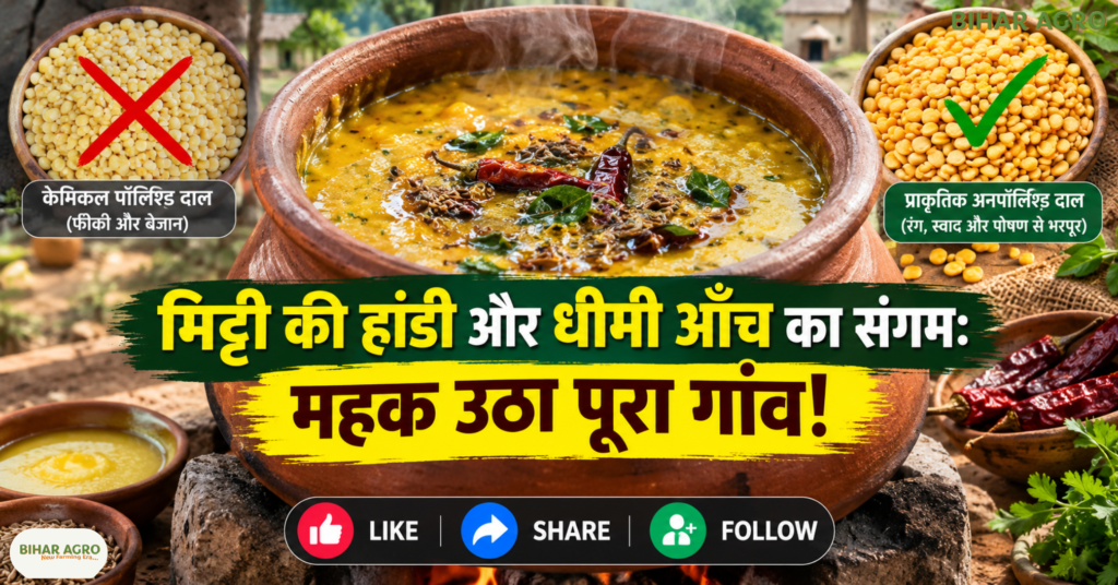 Rosted toor daal, भुनी अरहर दाल, पारंपरिक तुअर दाल, जाँते की दाल, Unpolished Toor Dal, Desi Arhar Dal Making Process, Traditional Roasted Toor Dal Benefits, देसी दाल के फायदे, बिना पॉलिश वाली दाल, ग्रामीण भारत का खानपान,